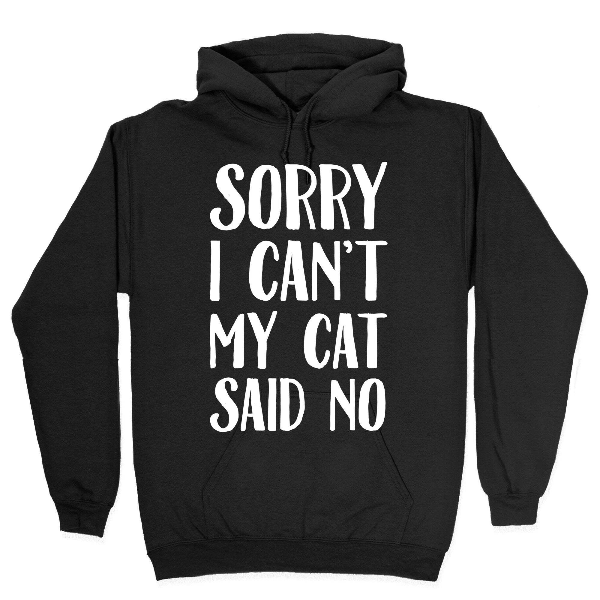 Sorry I Can't My Cat Said No Hoodie